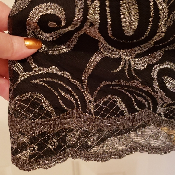 Black and shimmering silver cocktail dress size 16 - Picture 6 of 13